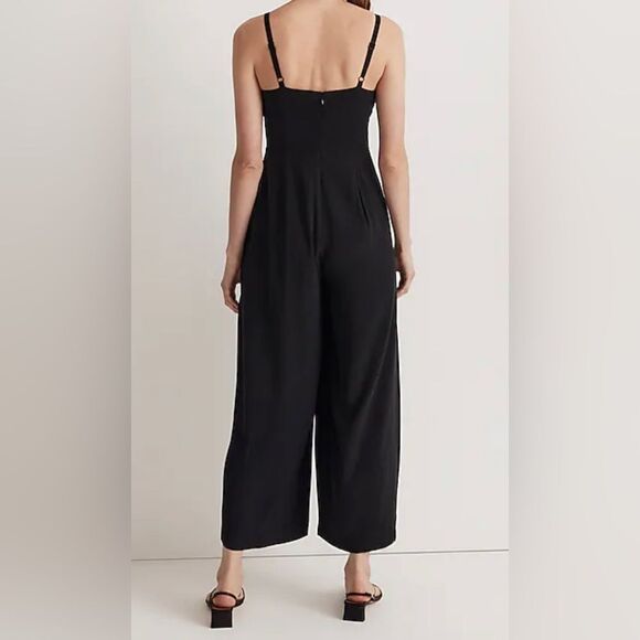 Madewell Square-Neck Wide-Leg Sleeveless Jumpsuit NWT Size 6 - Picture 2 of 14